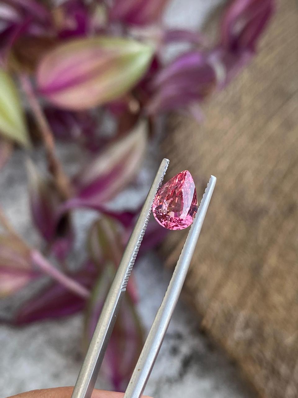 Natural Vivid Pink Spinel - Mahenge Tanzania - 2.04 Carat - Pear Shape - Certified