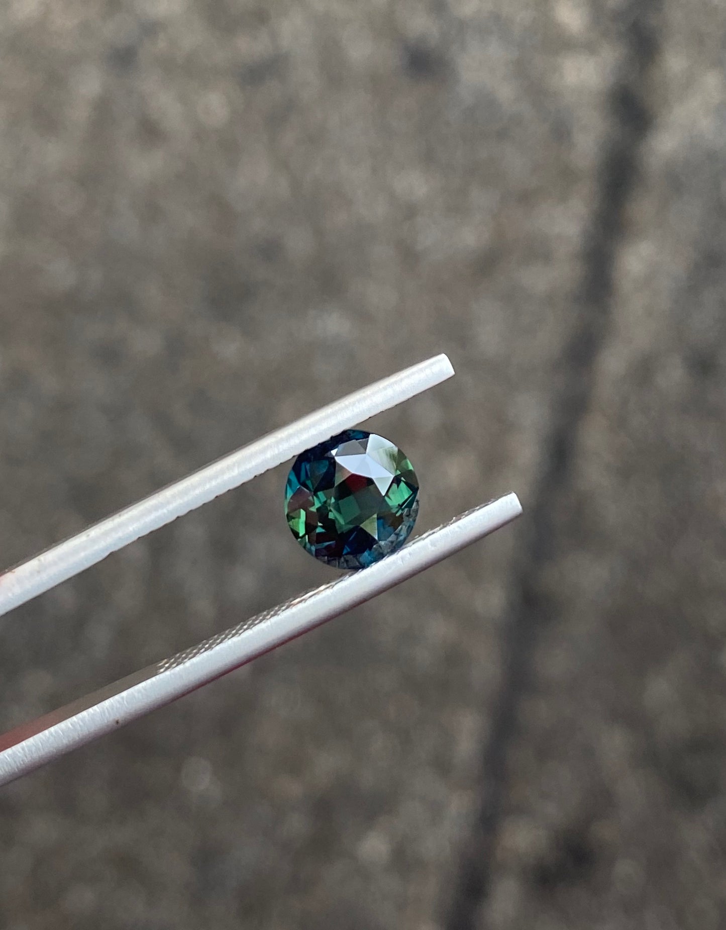 Natural Australian Teal Sapphire Round Modified Cut | 1.65 Crt