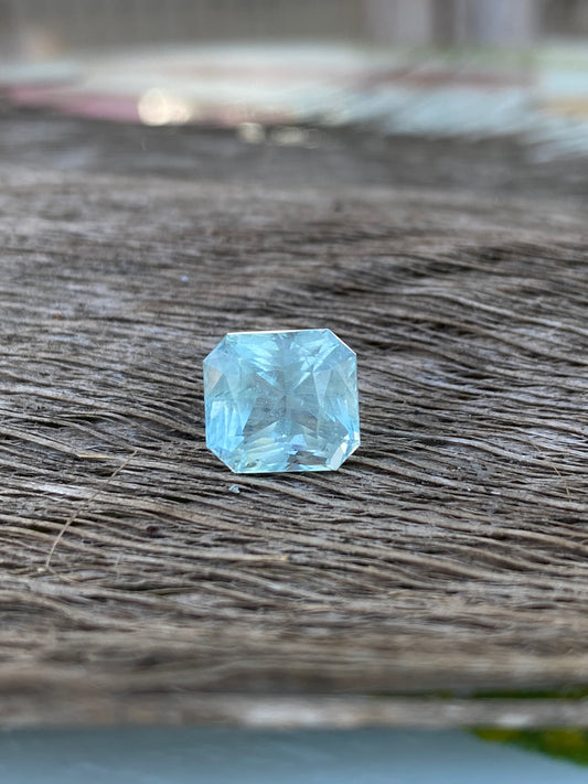 Natural Milky Blue Aquamarine 5.94 Crt | Rectangular Radiant Cut