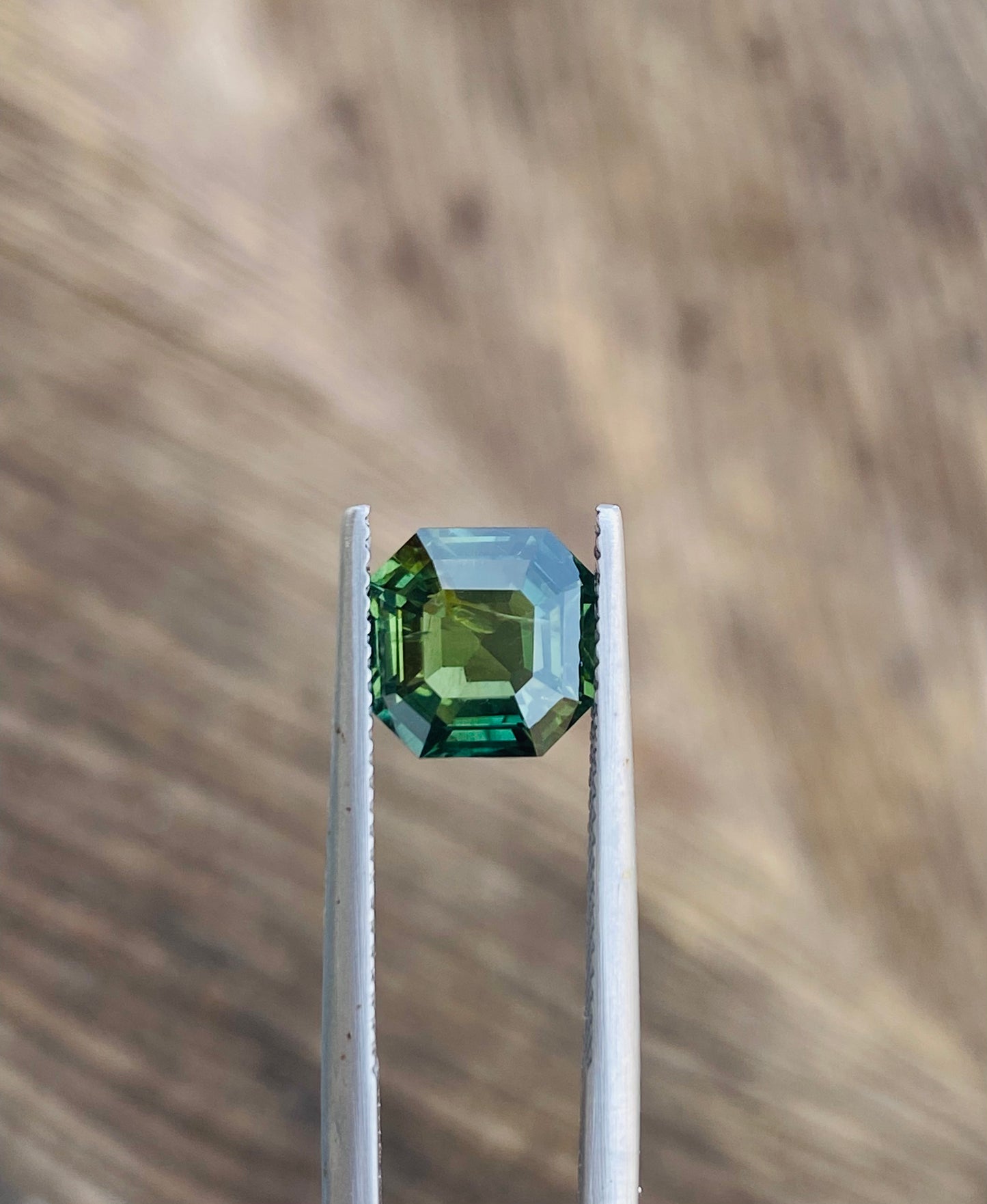 Australian Green/Teal Sapphire - 3.33 Crt - Asscher Cut