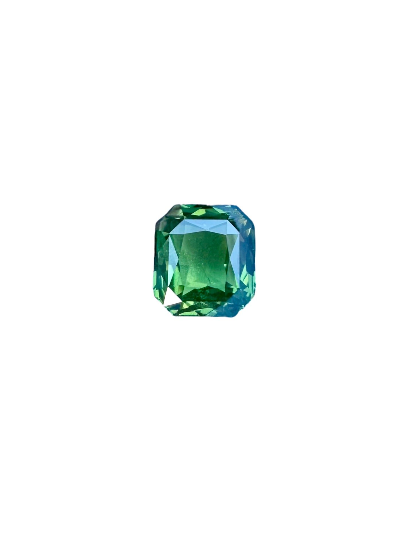 Australian Green Sapphire | 3.68 Crt  |Radiant Cut | Unheated