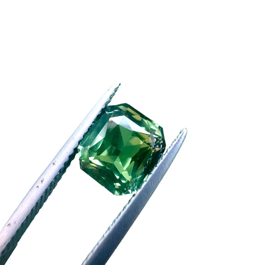 Australian Green Sapphire | 3.68 Crt  |Radiant Cut | Unheated