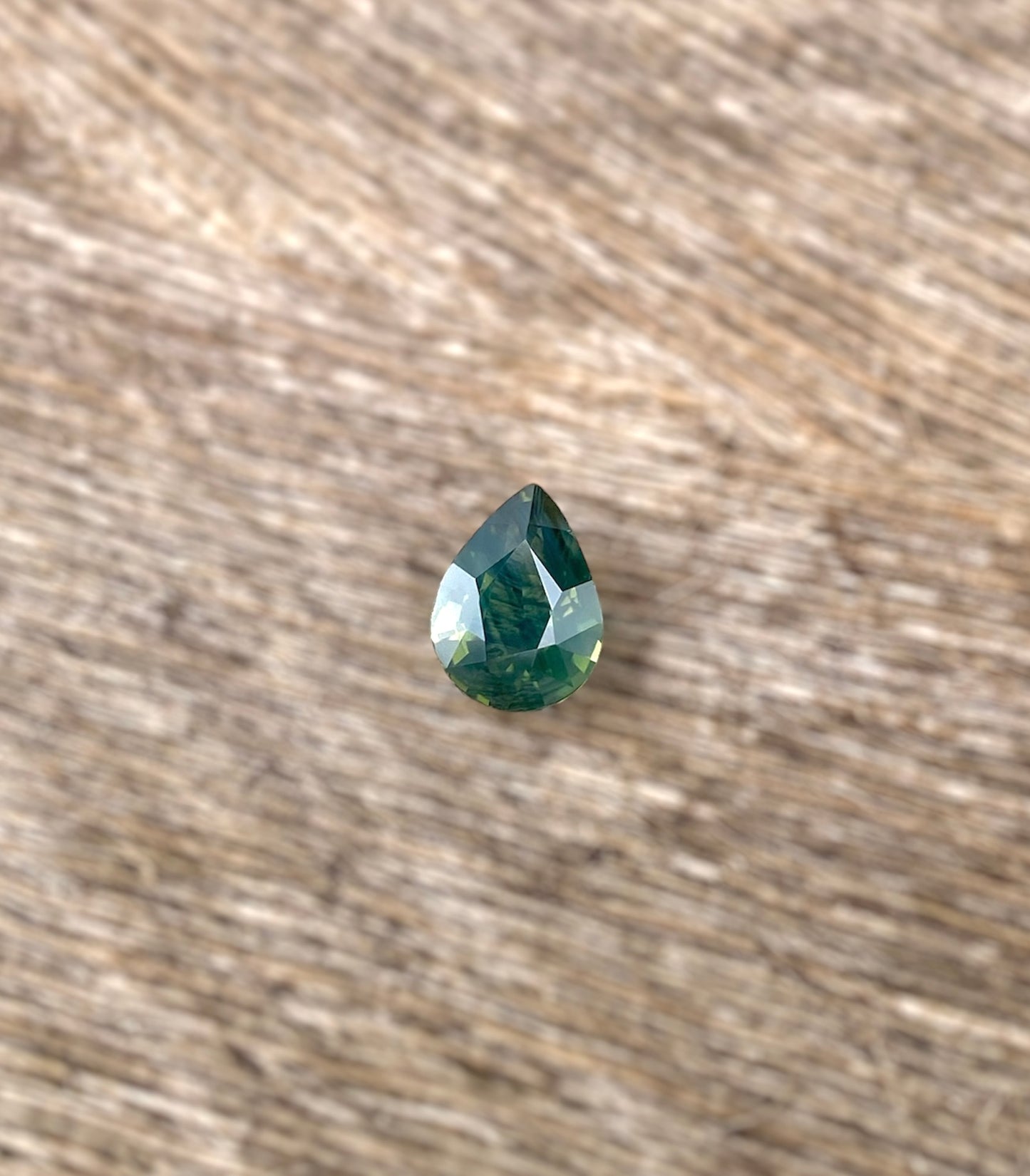 Silky Teal Sapphire - 2.14 Carat - Pear Shape