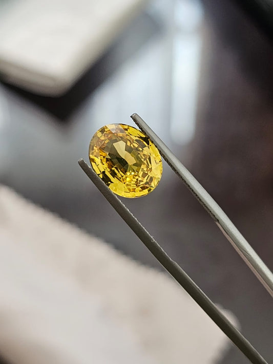 Natural Yellow Sapphire | 5 Crt - Unheated | Certified